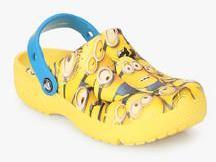 Crocs Funlab Minions Graphic Yellow Clog Sandals girls