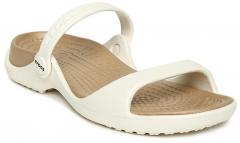 Crocs Gold Flip Flops women