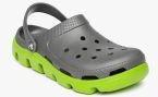 Crocs Grey Duet Sport Cut Work Clogs Women