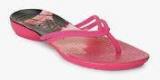 Crocs Isabella Graphic Fuchsia Flip Flops Women