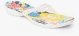 Crocs Isabella Graphic Off White Floral Flip Flops Women