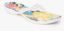 Crocs Isabella Graphic Off White Floral Flip Flops women