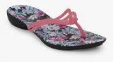 Crocs Isabella Graphic Pink Flip Flops Women