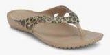 Crocs Kadee Ii Beige Animal Print Flip Flops women