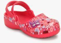 Crocs Karin Butterfly Pink Floral Clogs girls