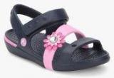 Crocs Keeley Petal Charm Navy Blue Sandals Girls