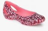 Crocs Laura Graphic Maroon Floral Belly Shoes women