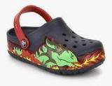 Crocs Lights Fire Dragon Navy Blue Clogs boys