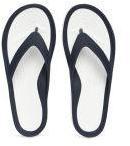 Crocs Navy Blue & White Solid Thong Flip Flops Women