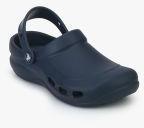 Crocs Navy Blue Solid Sliders Women