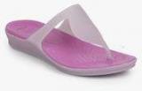 Crocs Rio Flat Silver Flip Flops Women