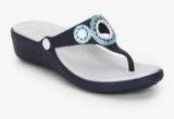 Crocs Sanrah Diamante Navy Blue Sandals Women