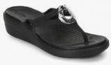 Crocs Sanrah Hammered Met Black Flip Flops Women