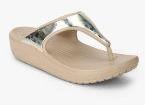 Crocs Silver Solid Slip On Women