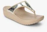 Crocs Sloane Metallic Silver Flip Flops women