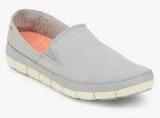 Crocs Stretch Sole GREY MOCCASINS Women