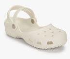 Crocs White Solid Clogs Women