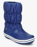 Crocs Winter Puff Blue Calf Length Boots women