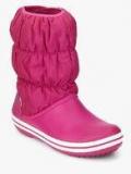 Crocs Winter Puff Pink Calf Length Boots Women