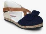 Dchica High Fashion Navy Blue Bow Belly Shoes girls