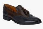 Del Mondo Brown Leather Formal Shoes Men