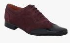 Del Mondo Burgundy Formal Shoes Men