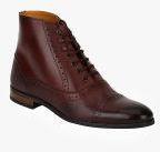 Del Mondo Maroon Boots Men