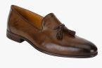 Del Mondo Tan Leather Regular Loafers Men