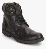 Delize Black High Ankle Boots Men