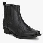 Delize Black High Top Flat Boots Men