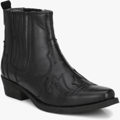 Delize Black High Top Flat Boots men