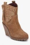 Delize Brown Ankle Length Boots Women