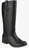 Delize Knee Length Black Boots women