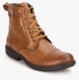 Delize Tan High Ankle Boots Men