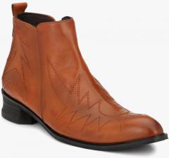 Delize Tan Mid Top Flat Boots men