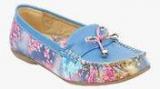 Do Bhai Blue Moccasins Women