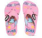 Dora Pink & Blue Printed Thong Flip Flops Girls