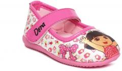 Dora Pink & Off White Printed Ballerinas girls