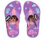 Dora Purple & Pink Printed Thong Flip Flops Girls