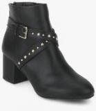 Dorothy Perkins Aliyah Black Buckled Ankle Length Boots Women