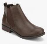 Dorothy Perkins Bea Chelsea Brown Ankle Length Boots women