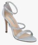 Dorothy Perkins Becky Silver Embellished Ankle Strap Sandals Women