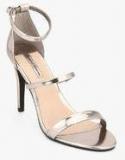 Dorothy Perkins Bianca Triple Golden Metallic Ankle Strap Stilettos Women