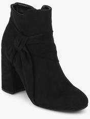 Dorothy Perkins Black Aster Velvet Knot Boots women