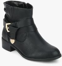 Dorothy Perkins Black Mylie Buckled Strap Boots men