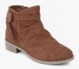 Dorothy Perkins Brown Mackenzie Ruched Boots Women