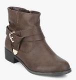 Dorothy Perkins Brown Mylie Buckled Strap Boots Women