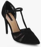 Dorothy Perkins Gazed Black Ankle Strap Stilettos Women