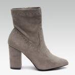 Dorothy Perkins Grey Solid Heeled Boots Women