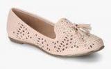 Dorothy Perkins Hatch Beige Lazer Cut Tassel Belly Shoes Women